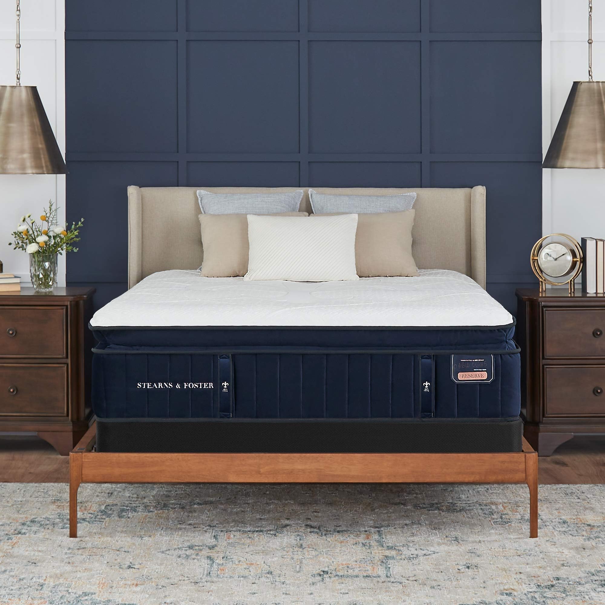 Stearns & Foster Reserve 16" Hepburn Luxury Plush Euro Pillowtop Mattress, King, Hand Built in the USA