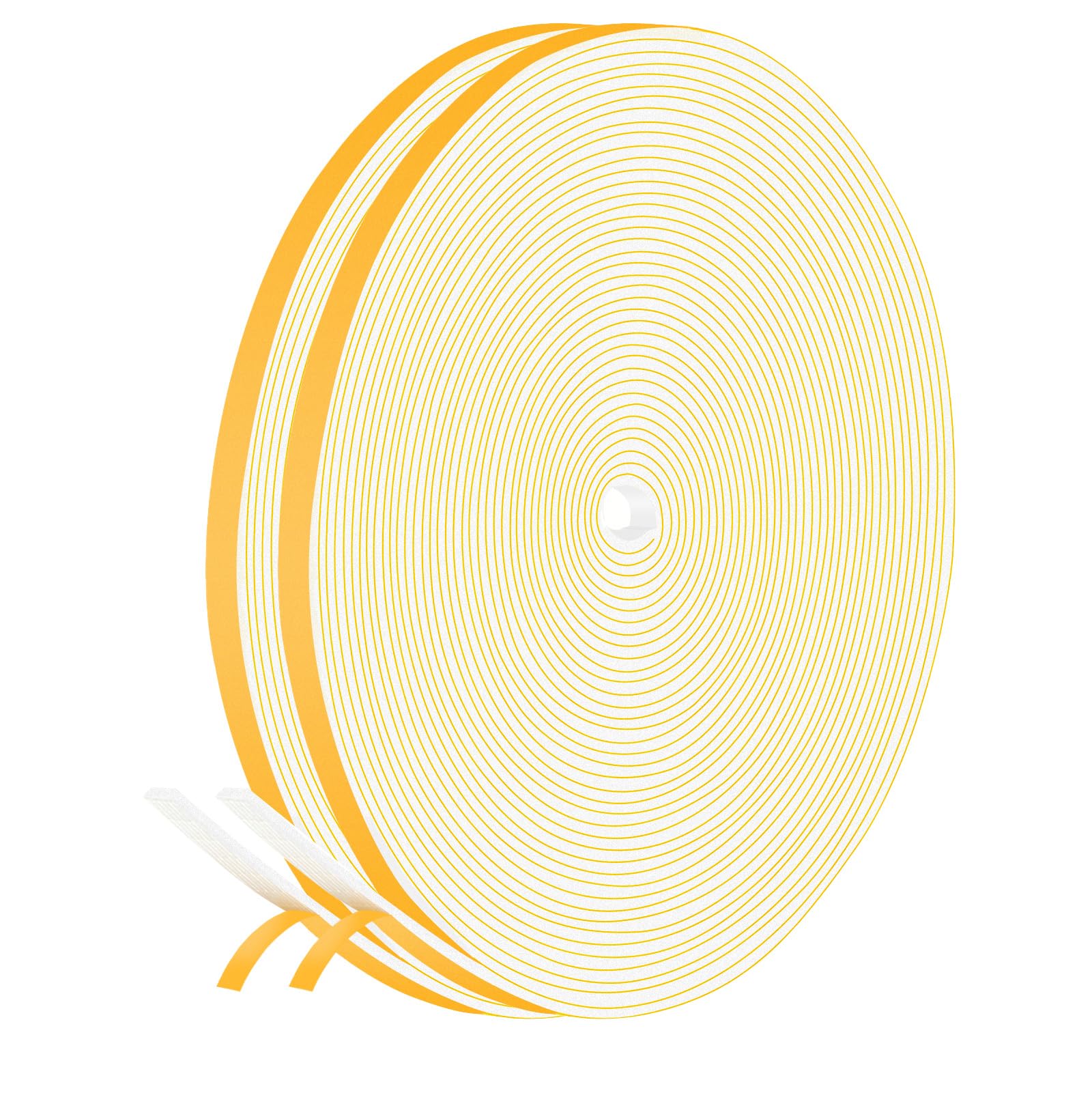 TriXcelent Thin White Foam Tape, Windows & Small Gaps, Blocks Draft