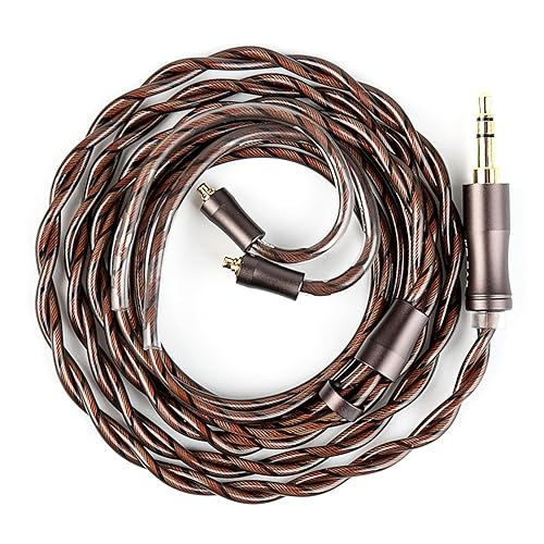 KBEAR - Cable IEMs Cadence, 6N de cobre de alta pureza chapado en plata, cable de auriculares HiFi ultra fuerte, equilibrio de tres frecuencias,