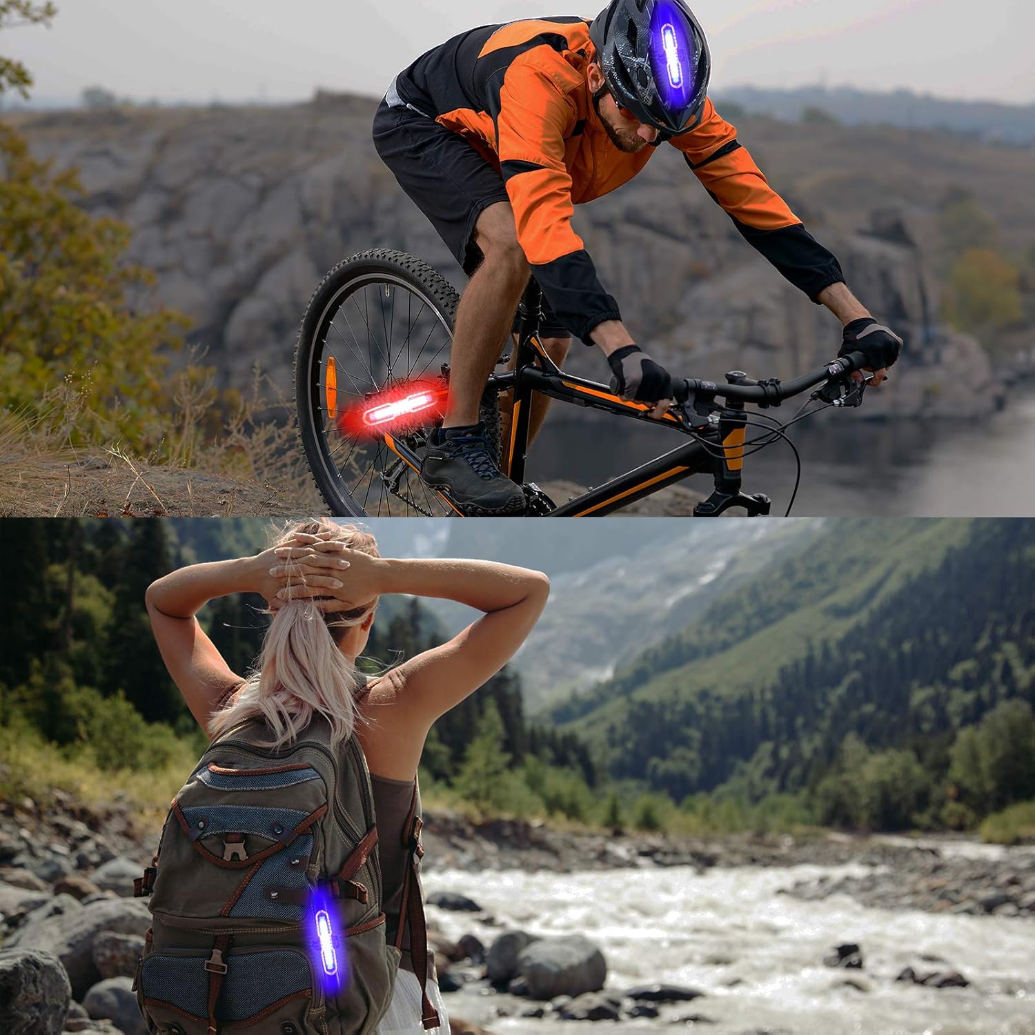 2 Pieces Bike Light 110 Lumens Bike Rear Light USB Rechargeable LED Bicycle Tail Light Waterproof Cycling Safety Flashlight with 5 Modes : Sports & Outdoors