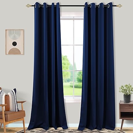 Navy Blue Blackout Curtains - Ultimate Darkness for Tranquil Nights
