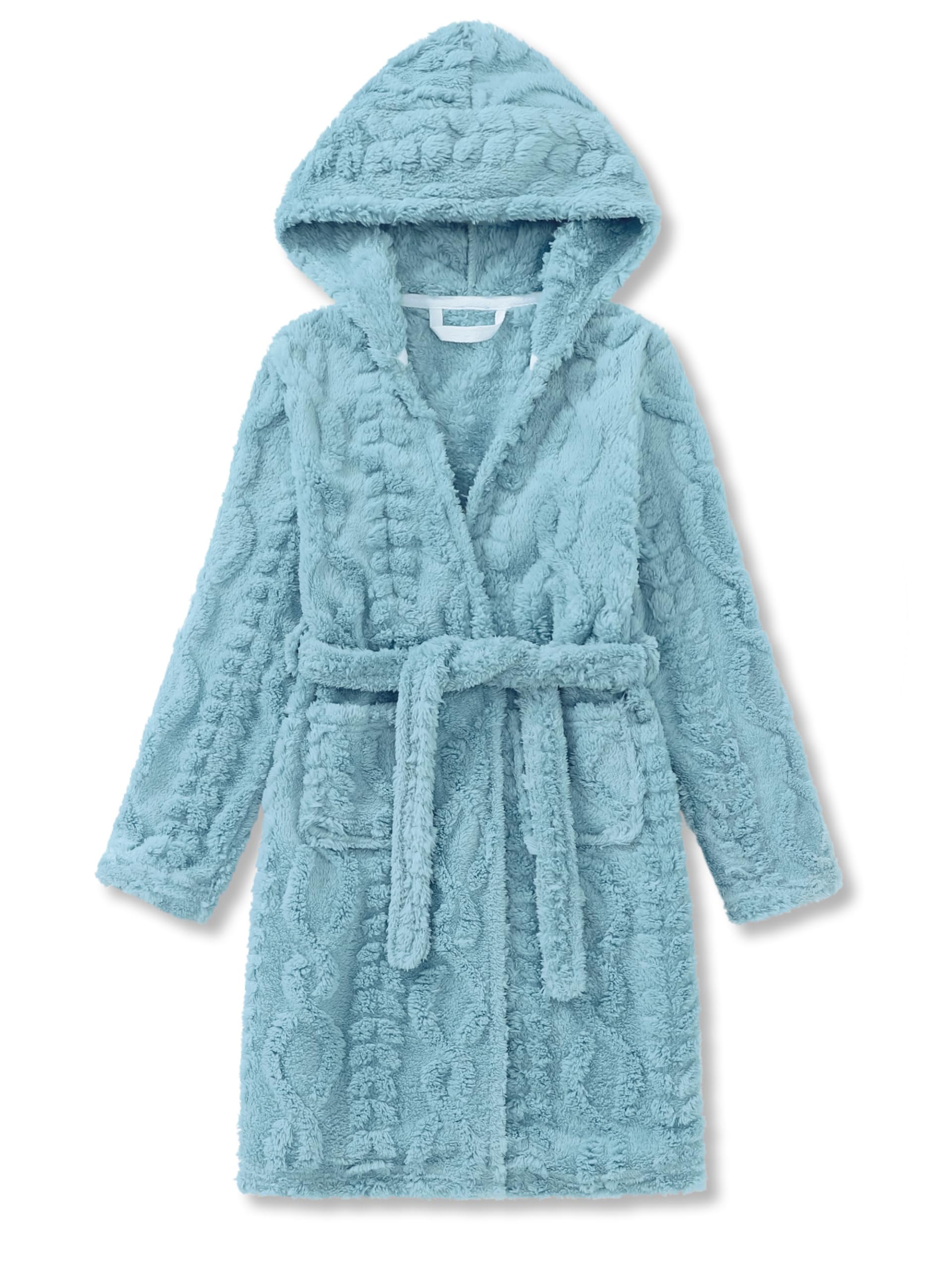 Topgal Girls Leopard Cat Robe, Hooded Bathrobe for Kids, Size 4T-18