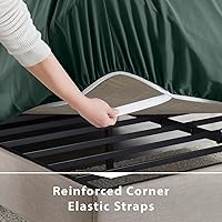 Vista 85 de Empyrean Charcoal Grey Extra Deep Pocket Fitted Sheet Full Size, Hotel Luxury Deep Pocket Full Size Fitted Sheet Only Easily Fits 18 to 24 Inch