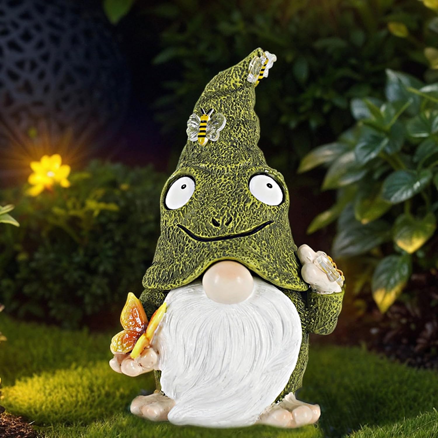 Key Hider Outdoor Garden Gnomes Statue Hide A Key Outside Gnome Figurine Decor for Yard Lawn Hidden Spare Key Holder Lock Box Green