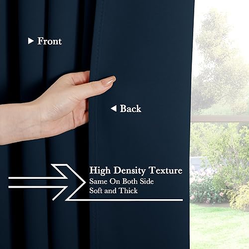 Miniatura 206 de PONY DANCE - Cortinas opacas aisladas térmicamente, set de 2 cortinas opacas con bolsillo para barra / pestaña trasera, paneles de cortinas opacas,