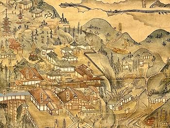 Amazon.co.jp: 極彩色木版図「身延山絵図」1枚|日蓮宗 日蓮 古