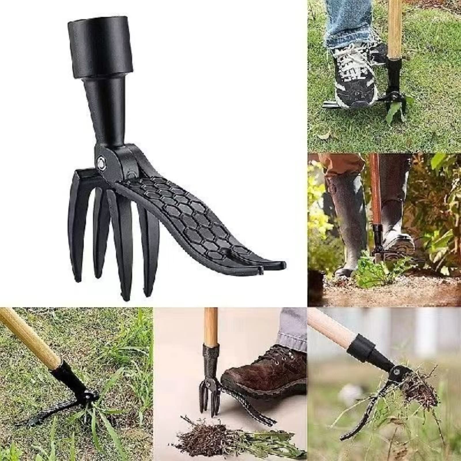 JDLYEVER Manual Weed Puller Root Remover Beautiful Garden, Bending-free Standing Manual Weeding Shovel Grass Rooter Garden Weeder Rooter, Garden & Outdoor Helper, Lightweight, No Stick Included