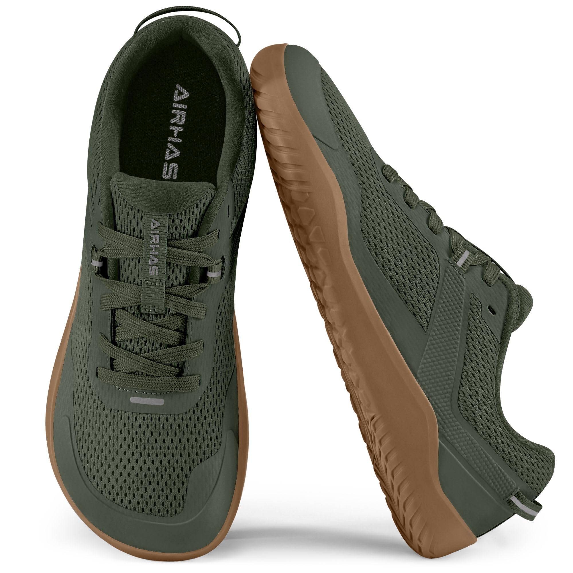 AIRHAS Mens Zero Drop Barefoot Gym Shoes with Anatomical Tox Box