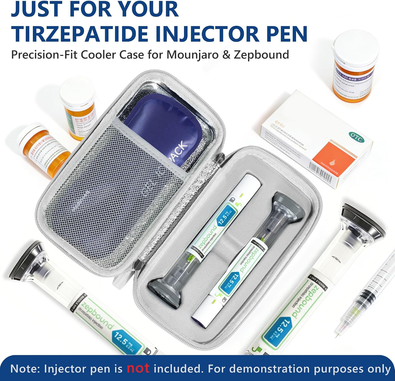 Medineed Custom-Fit Travel Case for 2 Zepbound Pen, TSA Approved image 2
