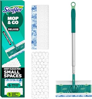 Swiffer Mop & Go Deluxe 2-in-1 Multi-Surface Kit for Floor Cleaning