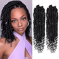 Vista 22 de Cabello de Ganchillo Passion Twist, Cabello Passion Twist de 12 Pulgadas, 8 Paquetes de Cabello Passion Twist Pre-Retorcido, Trenzas de Ganchillo