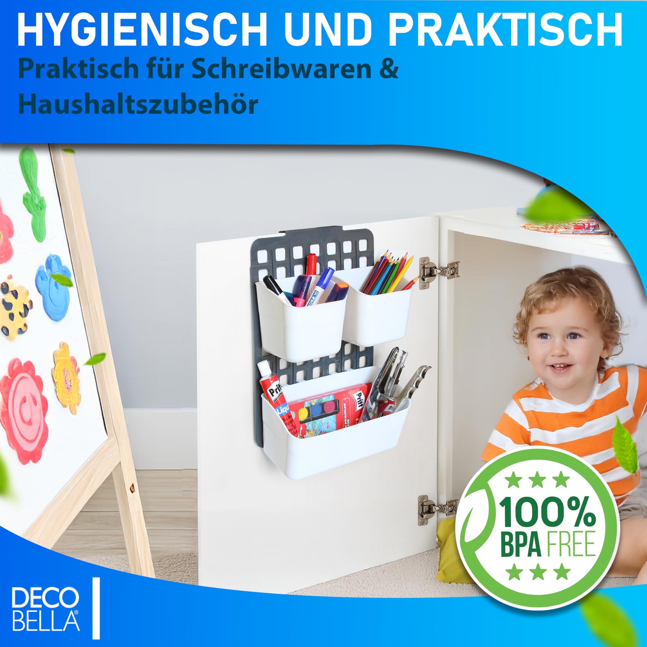 DECOBELLA 50842 Seviye Ayarlanabilir Düzenleyici (1*Geniş/ 2*Dar), Antrasit