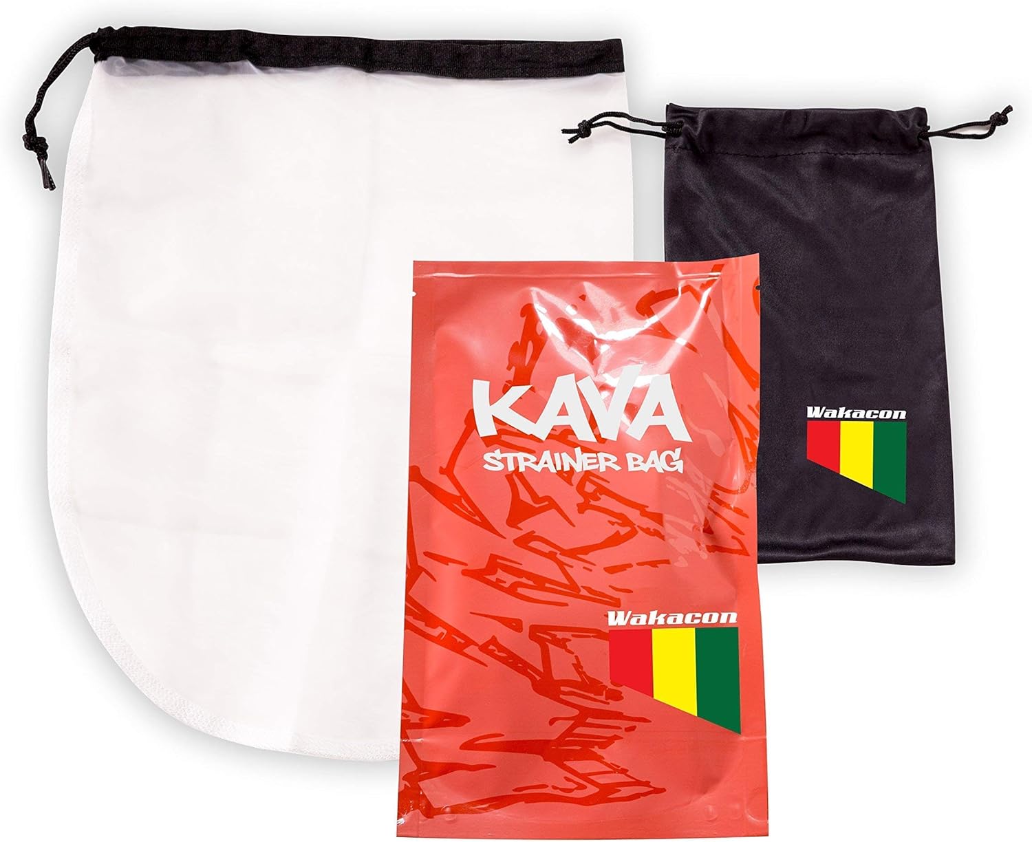 Wakacon Kava Waka Powder Fijian Noble Premium Quality Kava Root (16oz) + Wakacon Kava Strainer Bag Pro : Health & Household