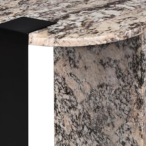 Miniatura 7 de JONATHAN Y MTB1100A Lyra - Mesa auxiliar redonda contemporánea de mármol natural y metal de 20.66 pulgadas hecha a mano para sala de estar,
