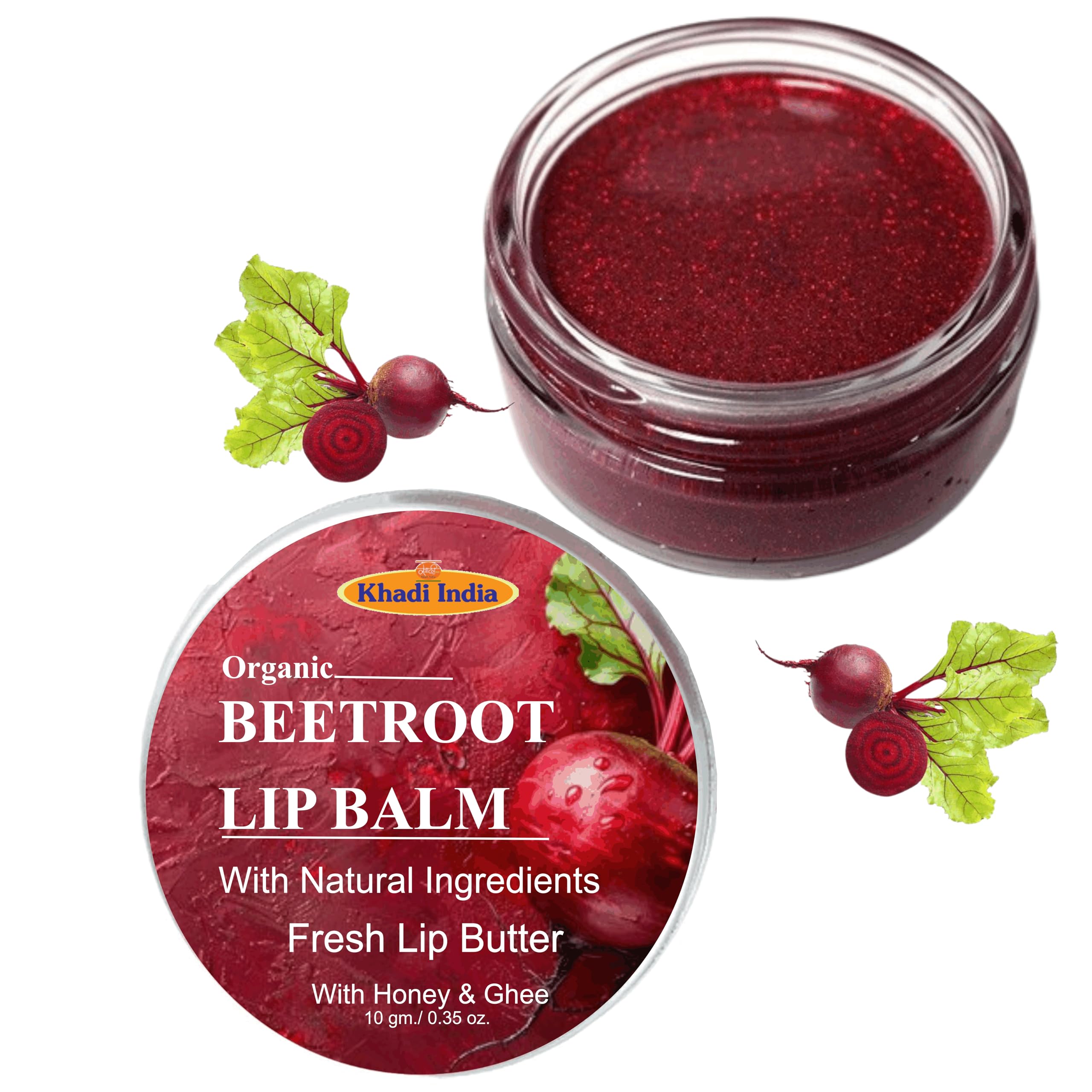 Vedimatic Khadi Herbal Beetroot Tinted Lip Balm for Men and Women with SPF 20+ for Dark Lips to Lighten For Dry, Chapped and Dark Lips/ 10gms (Pack of 1, Natural Beetroot)-picture-43