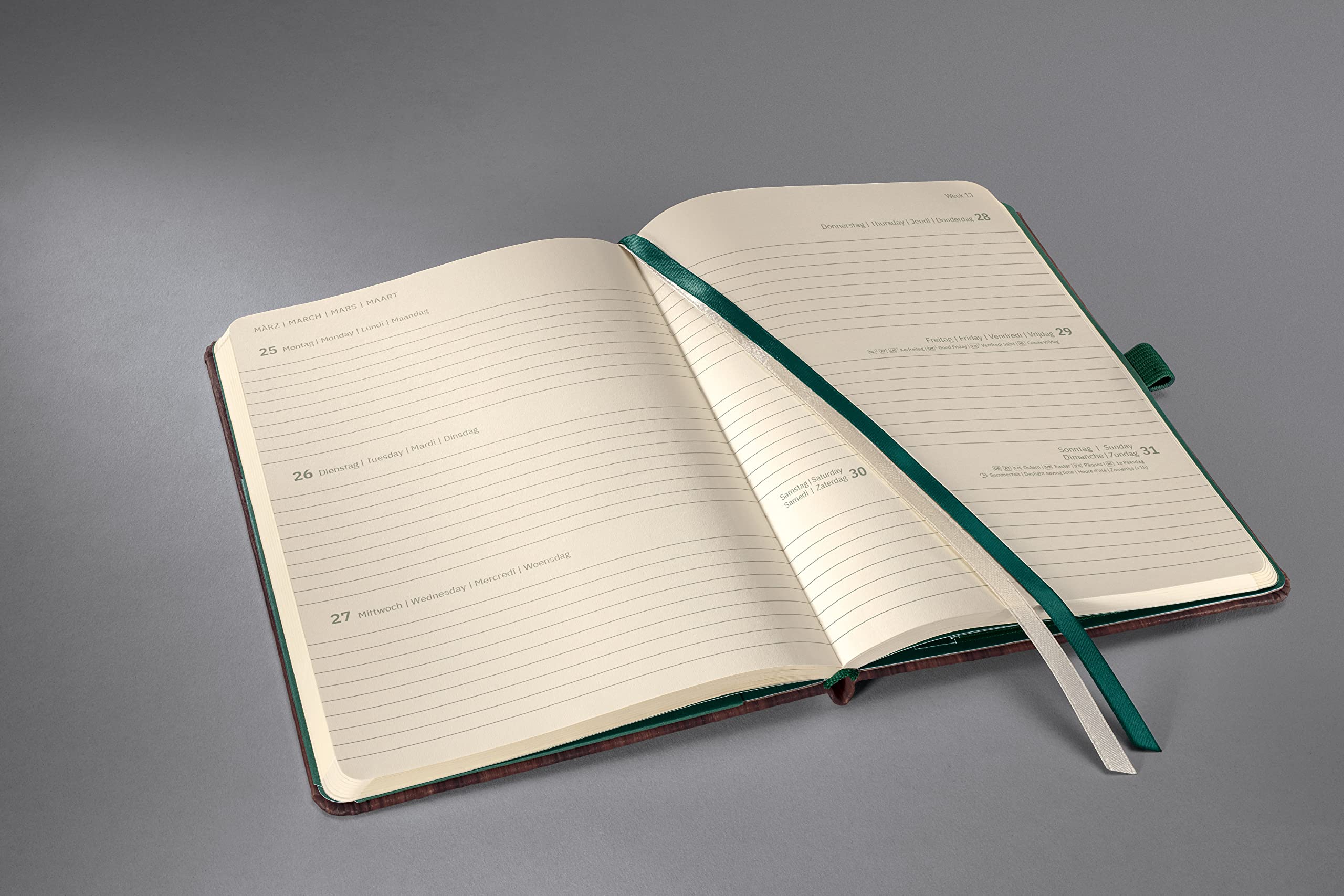 SIGEL C2477 Conceptum Weekly planner 2024, approx. A6, approx. A6, brown, hardcover, 2 pages equal to 1 week, 176 pages - Image 2