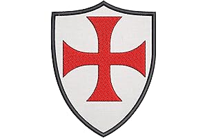 Knight Templar Crest: Coat of Arms Embroidered Patch