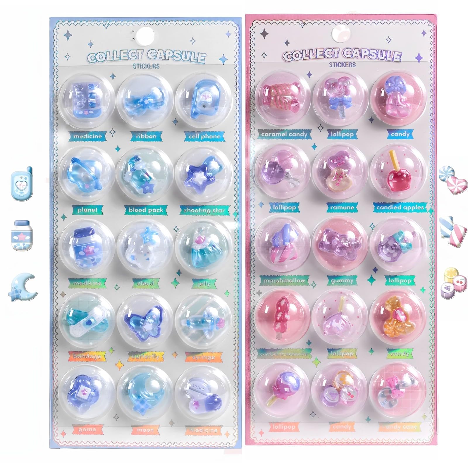 Amazon.co.jp: Yoiumicy 3Dぷっくりシール ボンボンドロップ