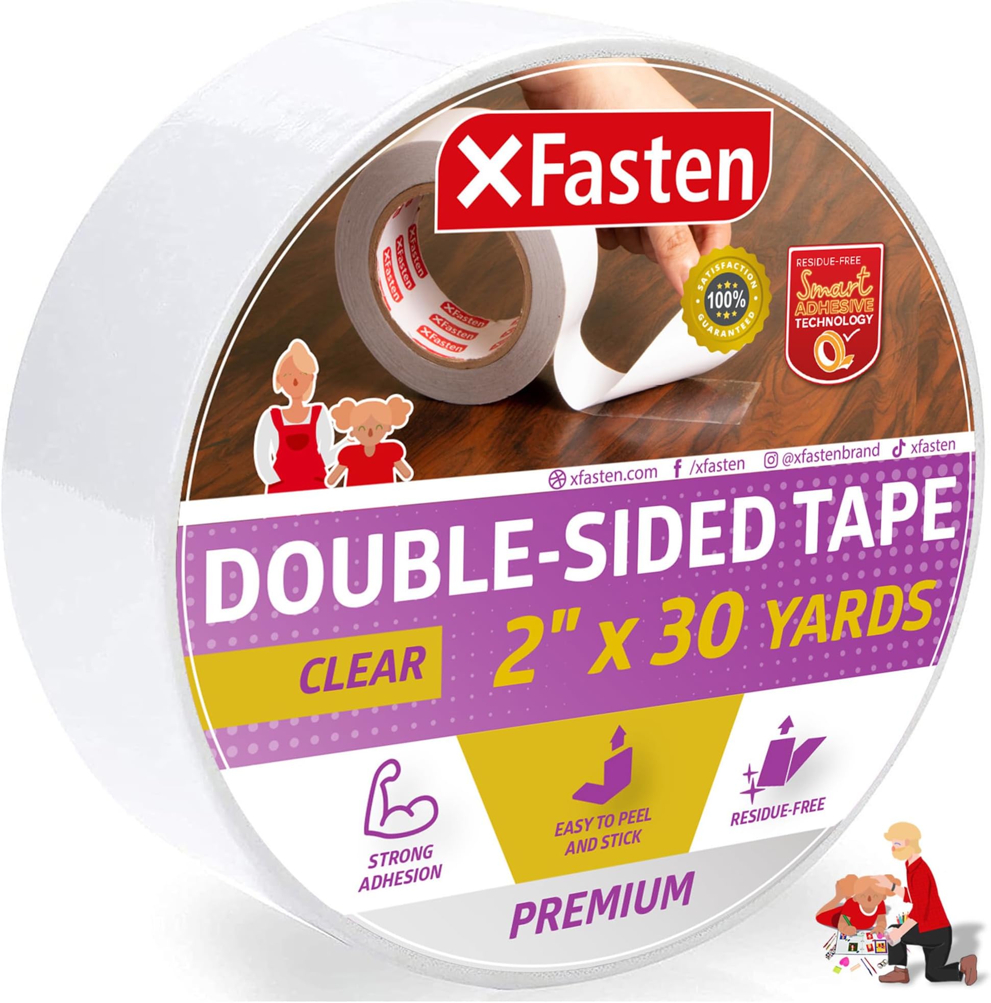 LLPT Double Sided Tape for Woodworking Template and CNC Removable Residue Free 108