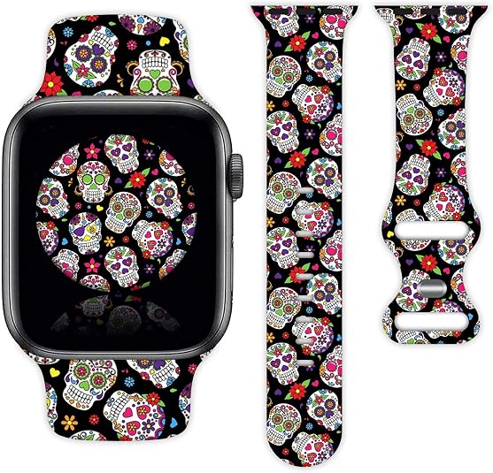 Watch Band Compatible with Apple Watch 38mm 40mm 41mm 42mm 44mm 45mm for Women Men Sport Silicone Wristbands Strap for IWatch Series 7 6 5 4 3 2 1