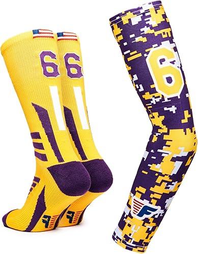 Youth Boys Basketball Socks Set Lucky Number Mens Sports Athletic Crew Socks Set