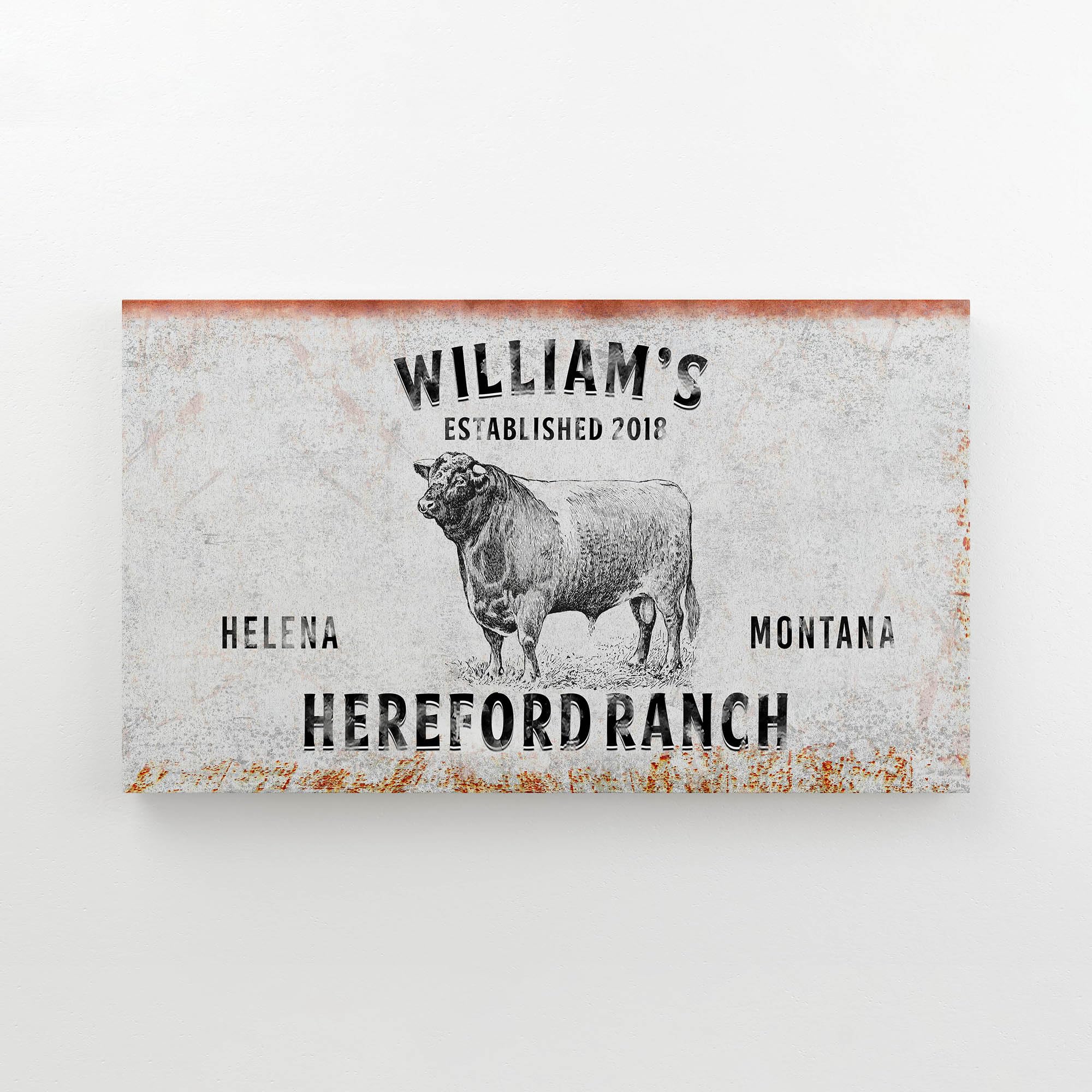 Amazon.com : Customized Ranch Sign - Rustic Cattle Ranch Sign, Large ...