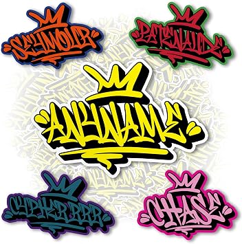 Custom Graffiti Name Decal Personalized Cool Vinyl Sticker