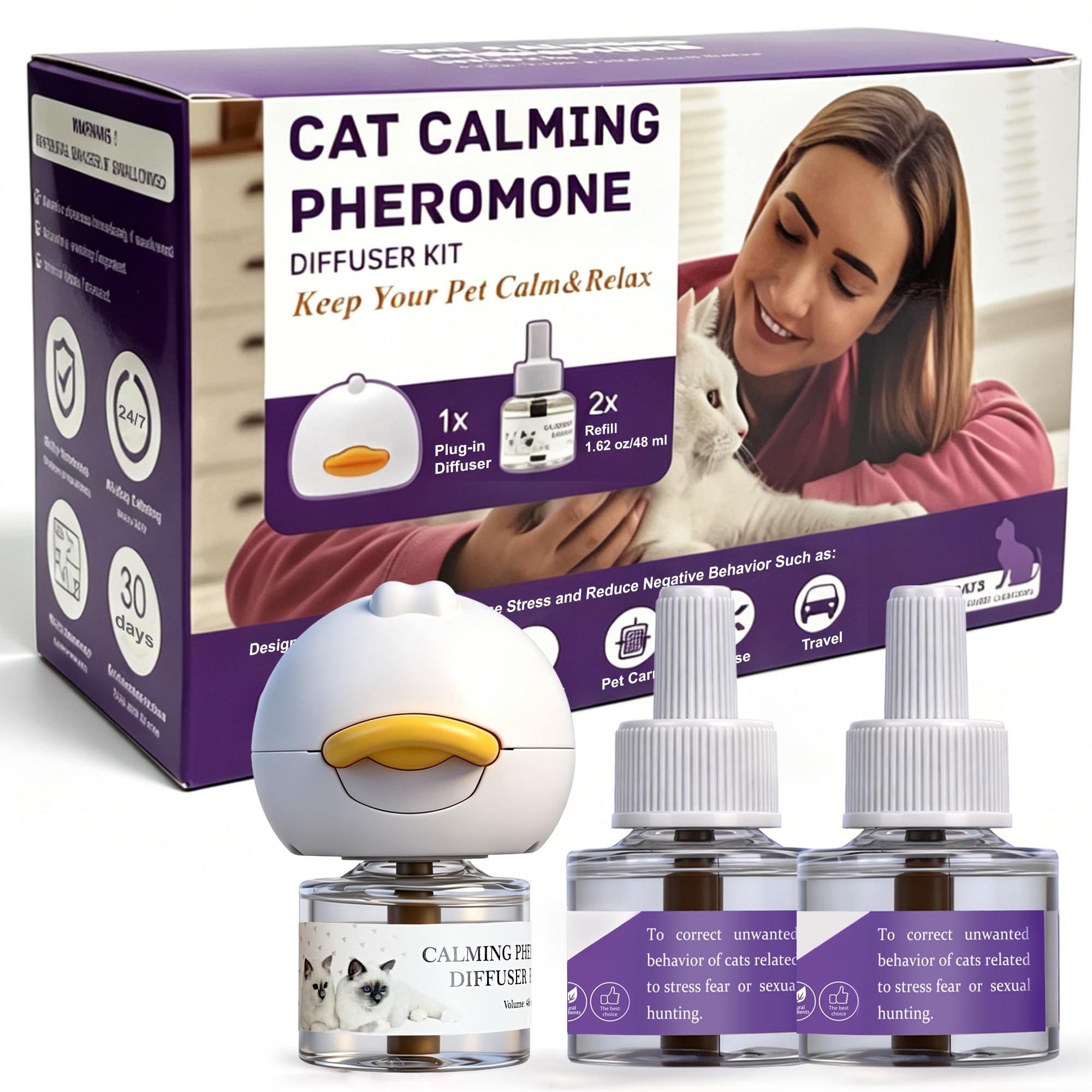 Difusor de feromonas para gatos con 4 recambios y 2 dispositivos
