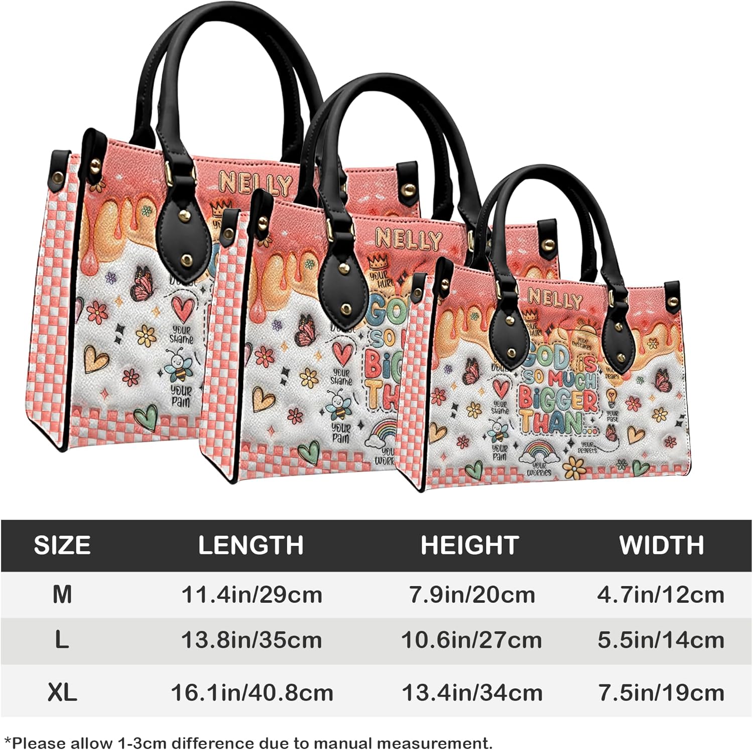 Personalized Christian Leather Handbag for Women, Bible Scripture Purse, Religious Handbag with Custom Name, Christian Gift - Image 7