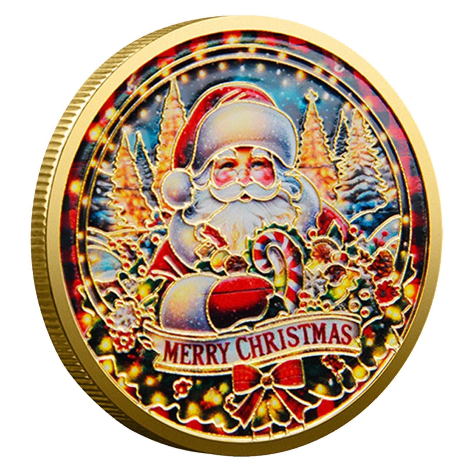 Amazon.co.jp: クリスマス コイン クリスマス 記念コイン メリークリスマス コレクターズコイン サンタコイン クリスマス金属記念コイン  サンタクロース記念硬貨 お土産 コレクション 2024 サンタ スノーマン コイン 詰め物用収集コイン プレゼント ホーム デコレーション ...