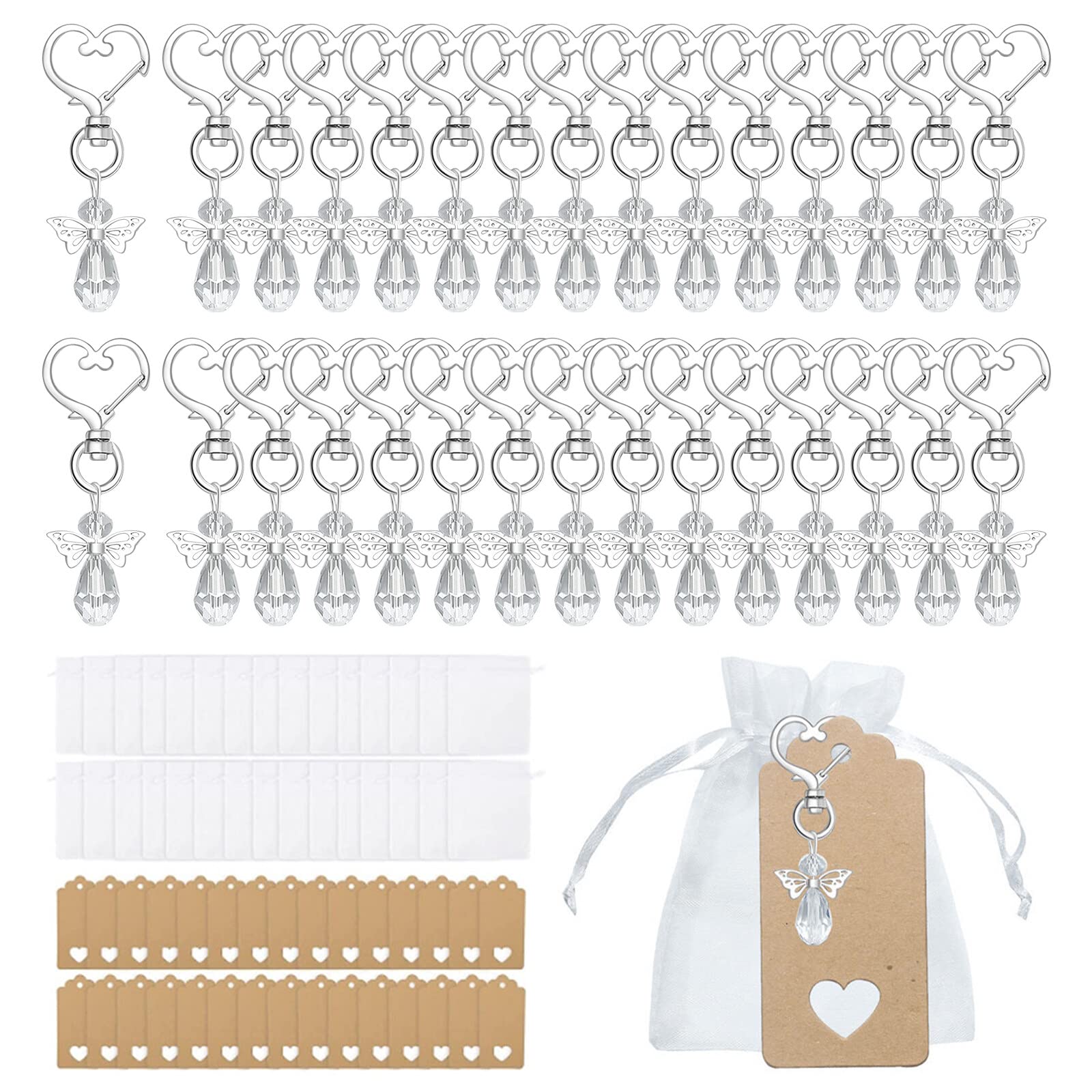 Greyoe Detalles Bautizo para Invitados, 30 Stück Detalles Comunion para Invitados, Recuerdos de Bautizo para Invitados, Regalos Bautizo para Invitados, Detalles Boda para Invitados, Color Blanco