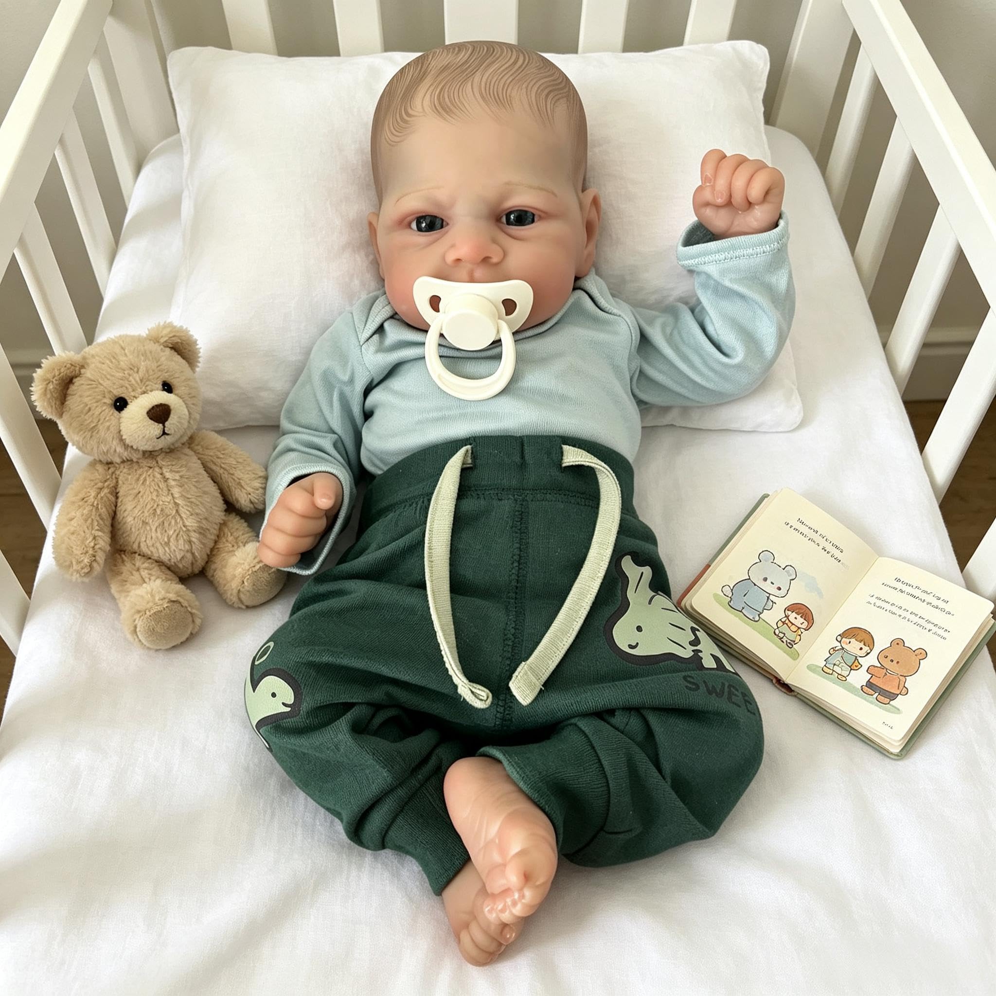 RXDOLL Realistyczne lalki Reborn Baby Lalki, silikonowe, na całe ciało, winylowe, chłopiec, realistyczne, anatomicznie poprawne, lalki, które wyglądają jak prawdziwe niemowlęta, noworodek, zabawka do