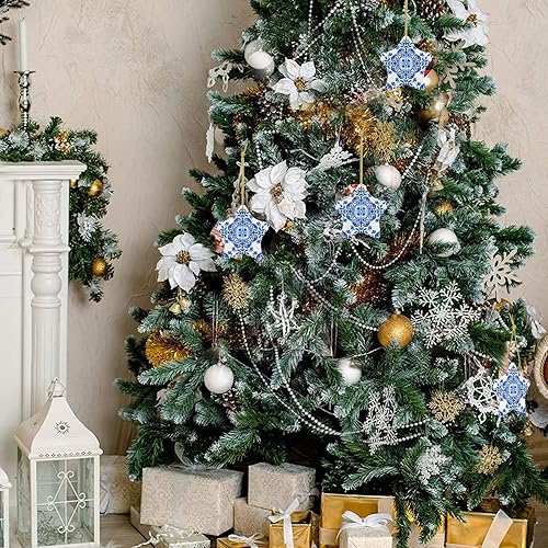 Miniatura 7 de Azulejos de cerámica portuguesa - Adornos de Navidad de cerámica 2023, adornos de árbol de Navidad, regalos personalizados para decoración del