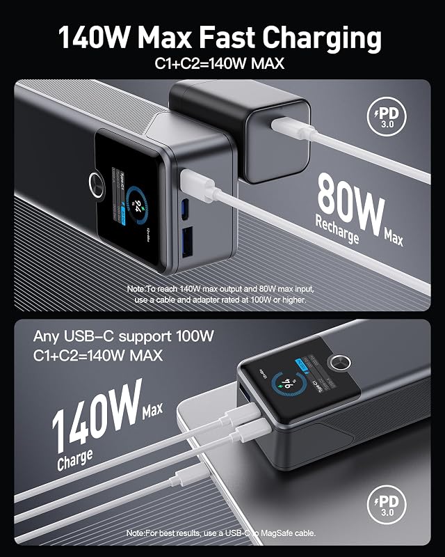 SIXTHGU Laptop Power Bank – High capacity twenty thousand milliamp hour battery