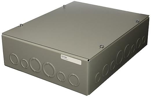 Wiegmann SC121504 SC-Series NEMA 1 Screw Cover Wallmount Pull Box with Knockouts, Painted Steel, 15