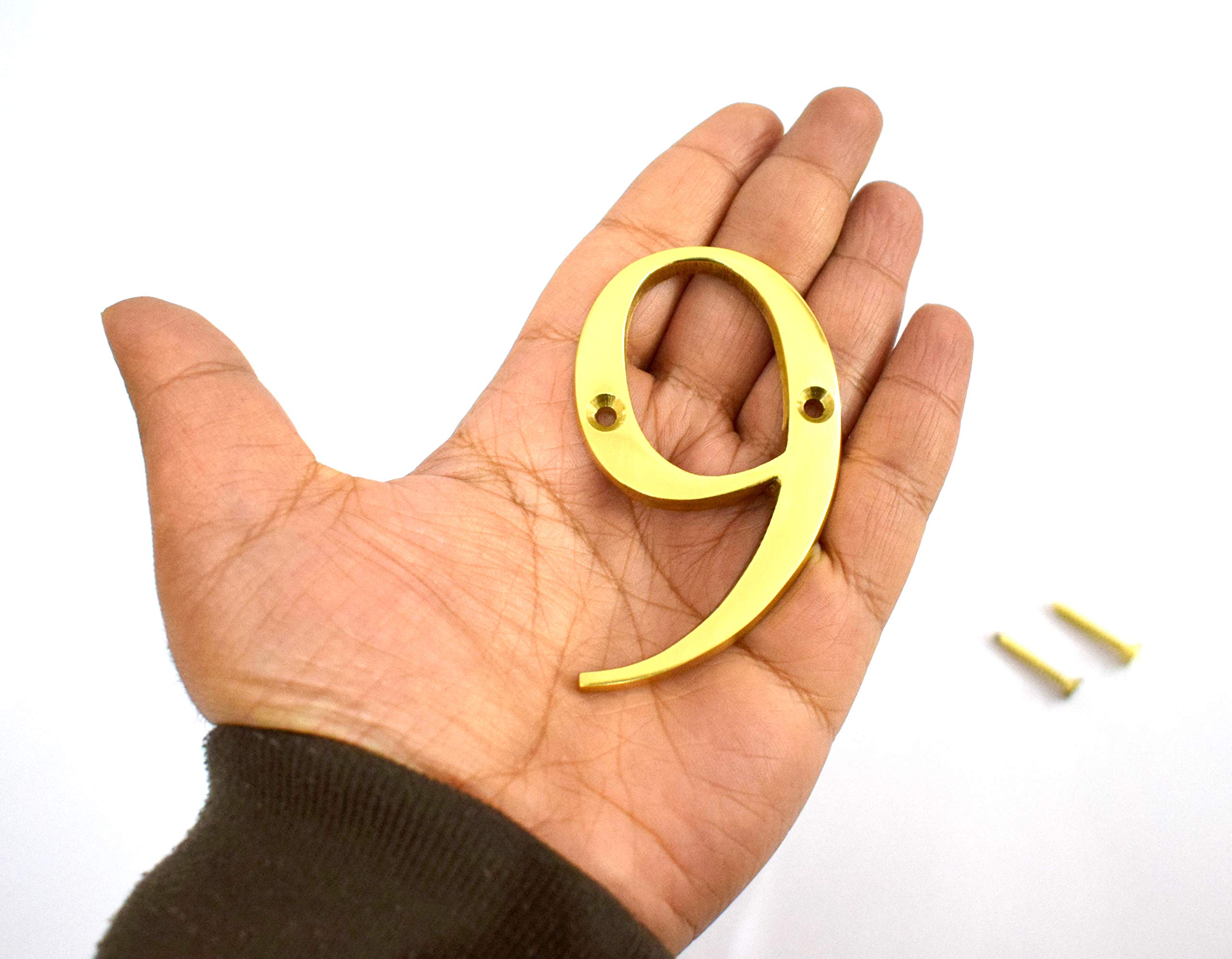 Brass House Numbers - 3" Floating Alphabet -2