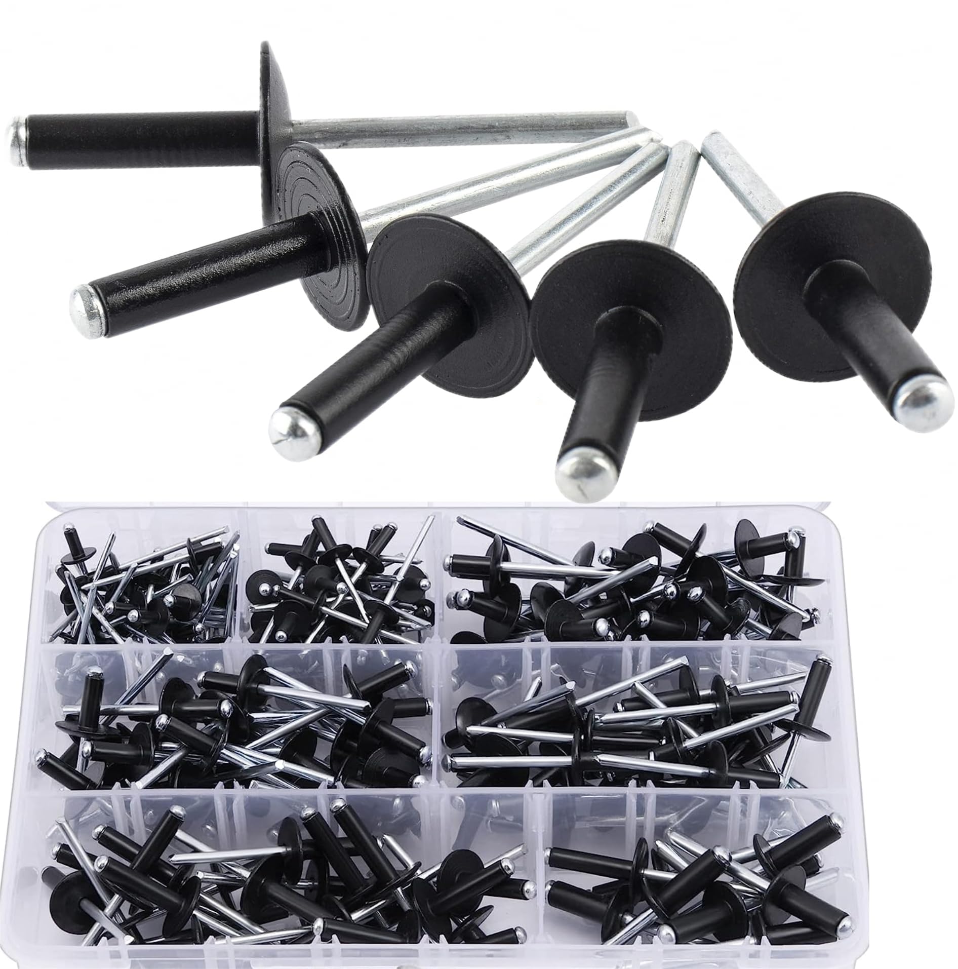 Amazon.com: 220PCS Large Flange Aluminum Blind Rivets，Black