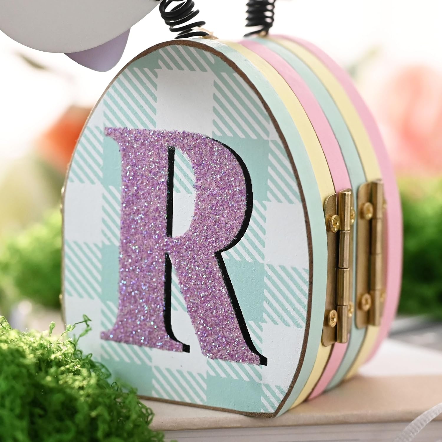 Valery Madelyn Easter Decorations, Foldable Happy Easter Signs with Bunny Decorations, Bunny Table Decor in Pastel Colors for The Home Office Shelf Tiered Tray Mantel Living Room Bedroom, 16 inch - Image 7