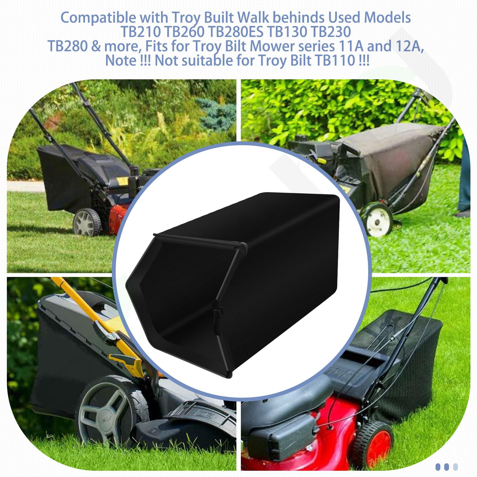 Walk Behind Troy Bilt Lawn Mower Bag Replacement Craftsman Lawn
