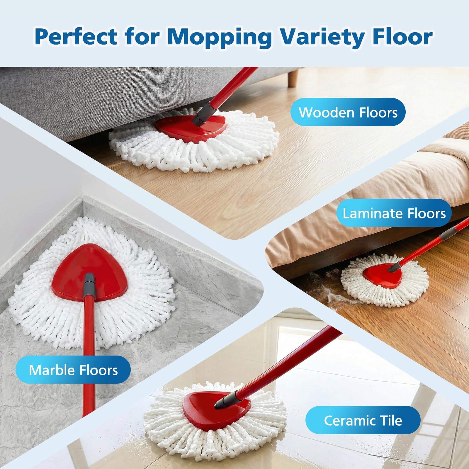 O Ceda Spin Mop Refills - 4 Pack -7