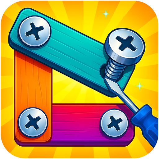 Holzpuzzle: Schraubenpuzzle & Denkspiel. Entspannende Spiele zum Schrauben Entfernen. Ein Logik Rätsel mit Muttern und Bolzen. Das perfekte Offline Spiel gegen Langeweile