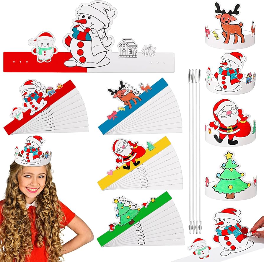 amazon-com-zeyune-36-pcs-christmas-headband-craft-paper-crowns-color-your-own-crowns-with-elastic-cord-christmas-tree-santa-reindeer-snowmen-holiday-headbands-for-party-classes-game-birthday-stocking-fillers-toys for Free Printable Christmas Headband Craft Amazon.com: Zeyune 36 Pcs Christmas Headband Craft Paper Crowns Color Your Own Crowns with Elastic Cord Christmas Tree Santa Reindeer Snowmen Holiday Headbands for Party Classes Game Birthday Stocking Fillers : Toys for Free Printable Christmas Headband Craft