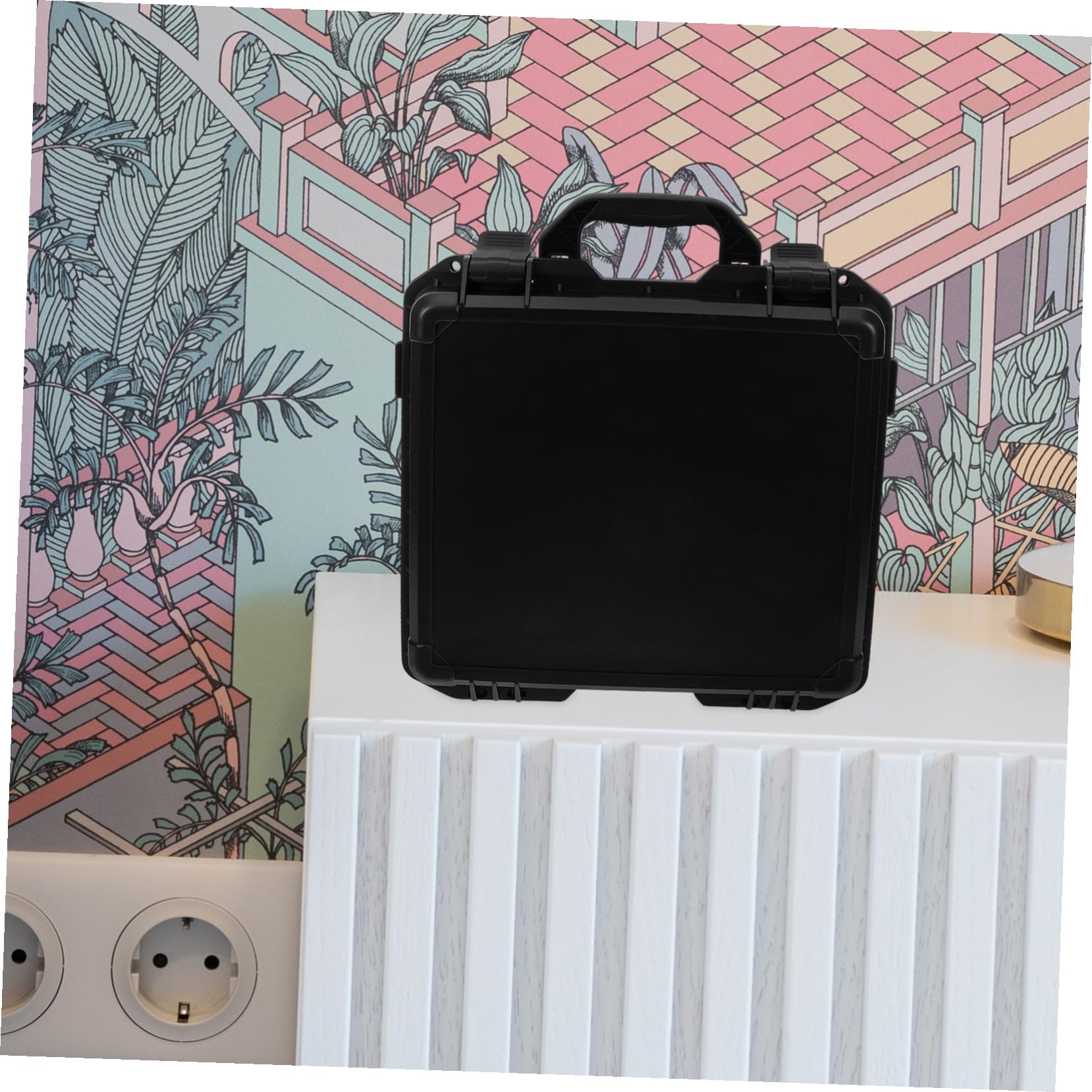 Lurrose Cassetta Portautensili in Plastica Valigetta Portautensili Portatile Valigetta Multiuso Per Campeggio Cassetta Resistente Alle Intemperie Maniglia Ergonomica