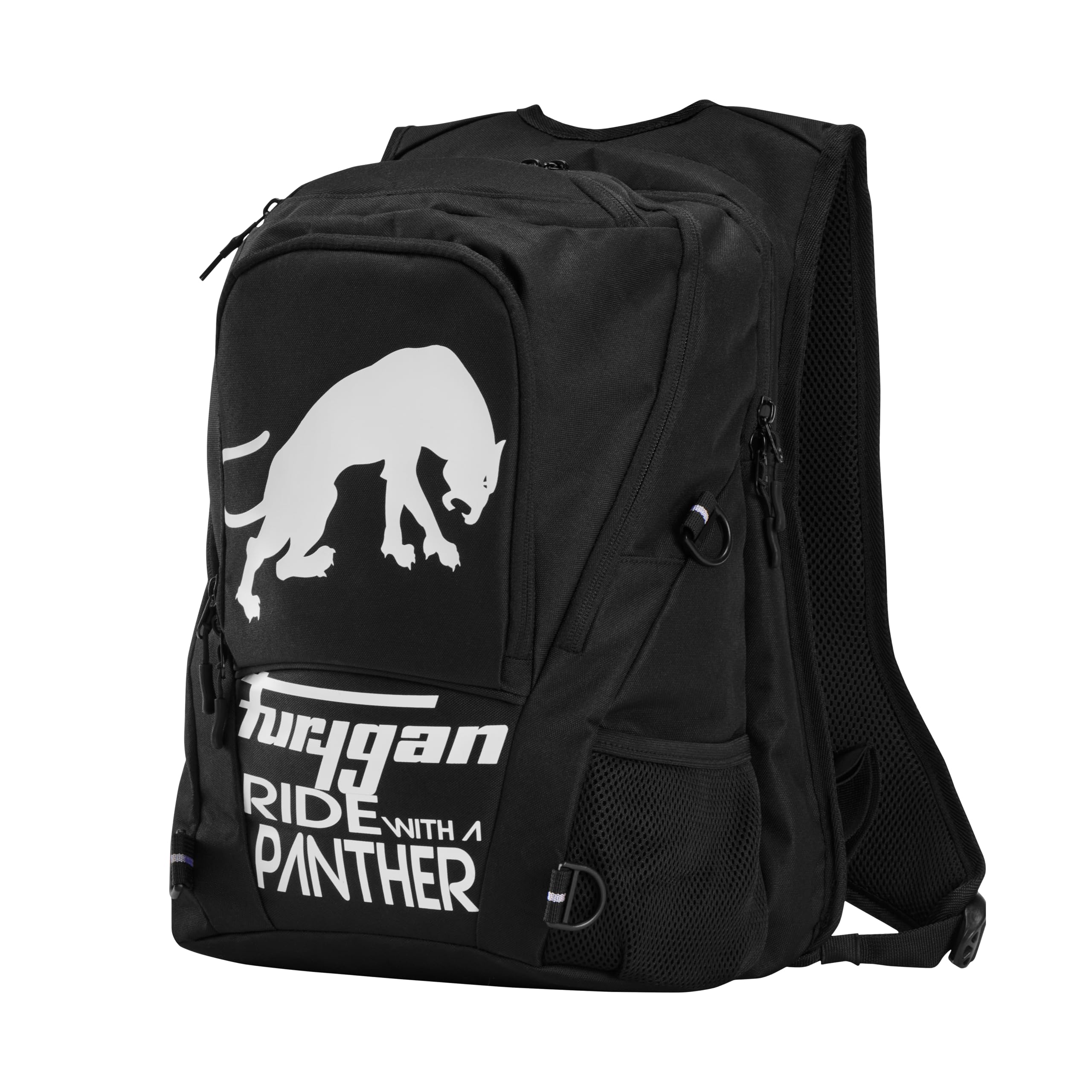 Furygan Thunder Evo 2-23L Plecak motocyklowy - wodoodporny, kompatybilny z kamizelką powietrzną - Uchwyt na kask - Torba na laptopa 15" - Regulowane paski na ramię, Biały/czarny, UNIQU
