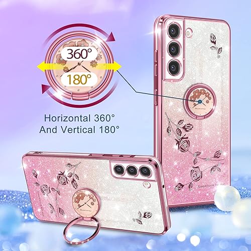 Miniatura 9 de Coralogo Funda 3 en 1 para Samsung Galaxy S23 Plus con purpurina brillante para mujeres y niñas, cubierta brillante para teléfono, bonito diseño