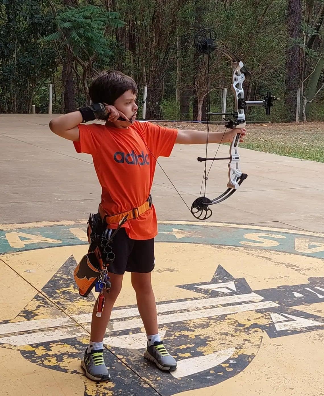 Sanlida Hero X8 Junior Professional- Grade Standard Target Compound Bow and Arrow Kit with Target Accessories for Competition for Juniors, Youths, Ladies/Limited Life-time Warranty/14-60Lbs