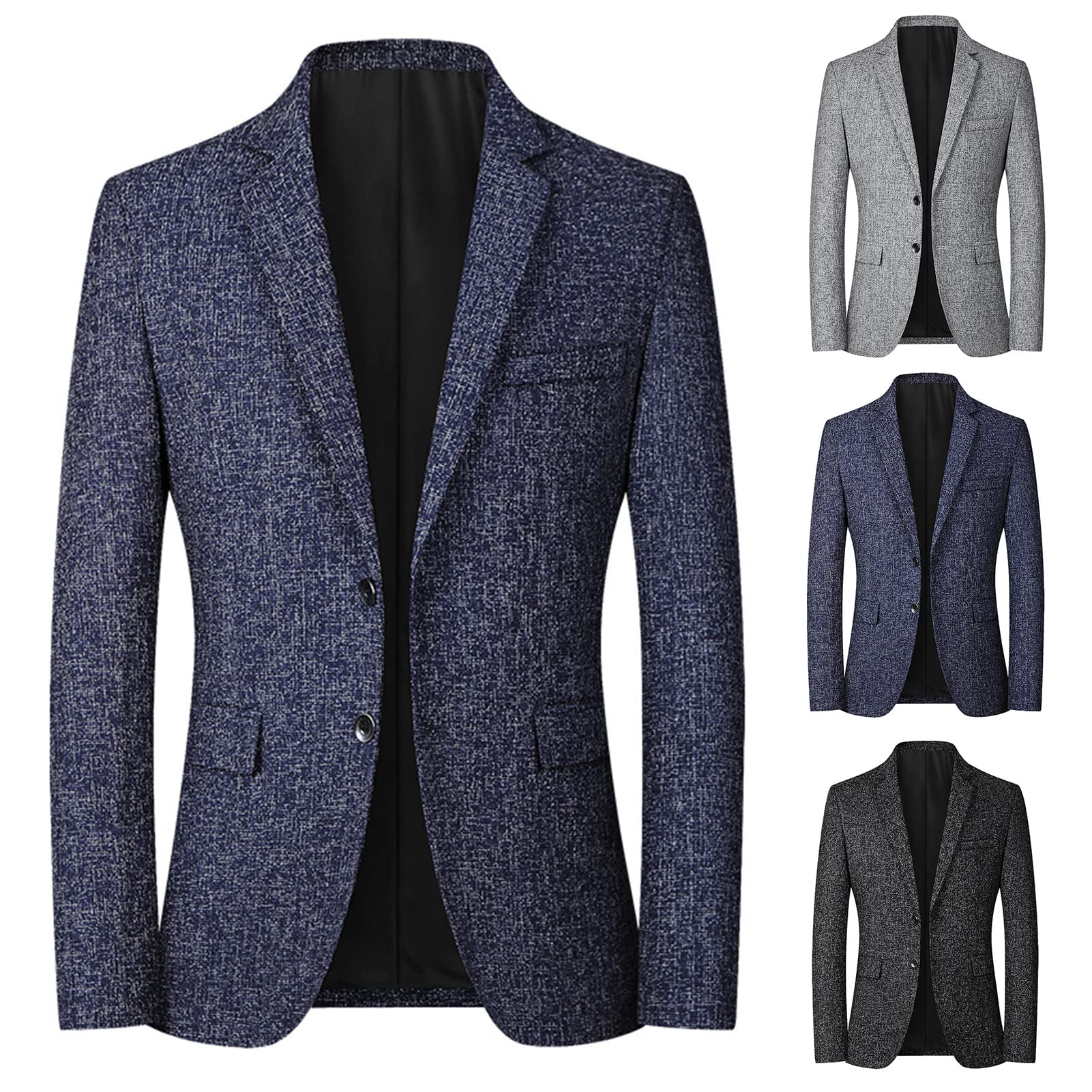 Giacca da uomo Blazer tinta unita monopetto morbido e confortevole Autunno Inverno Due bottoni Tasche Suit Uomo Cappotto per Matrimonio incontri uffici