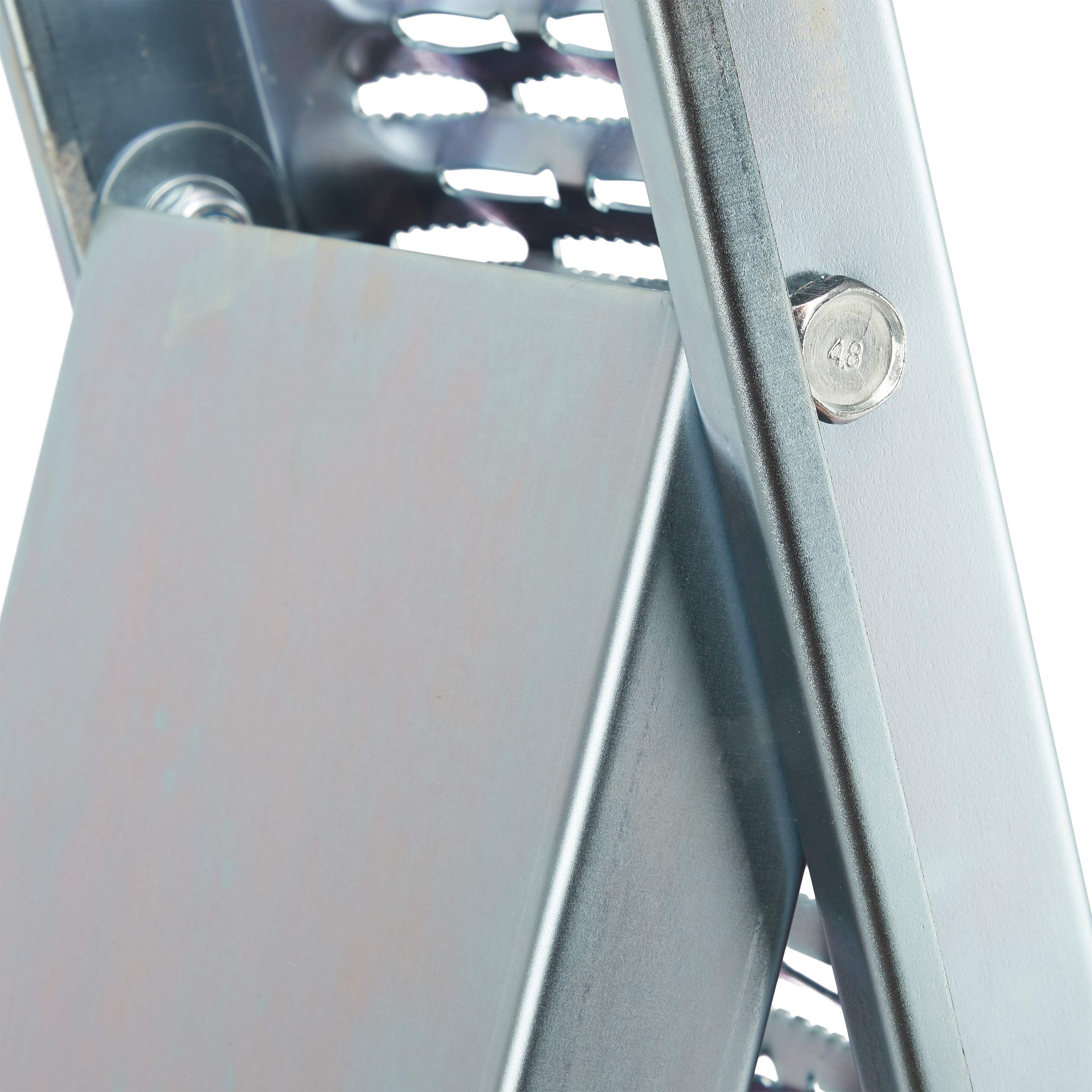 Relaxdays Pedana Telescopica per Rimorchi & Auto, Pieghevole, Carico di Moto, Rampa, Acciaio, Max. 225 kg, 2 m, Argento