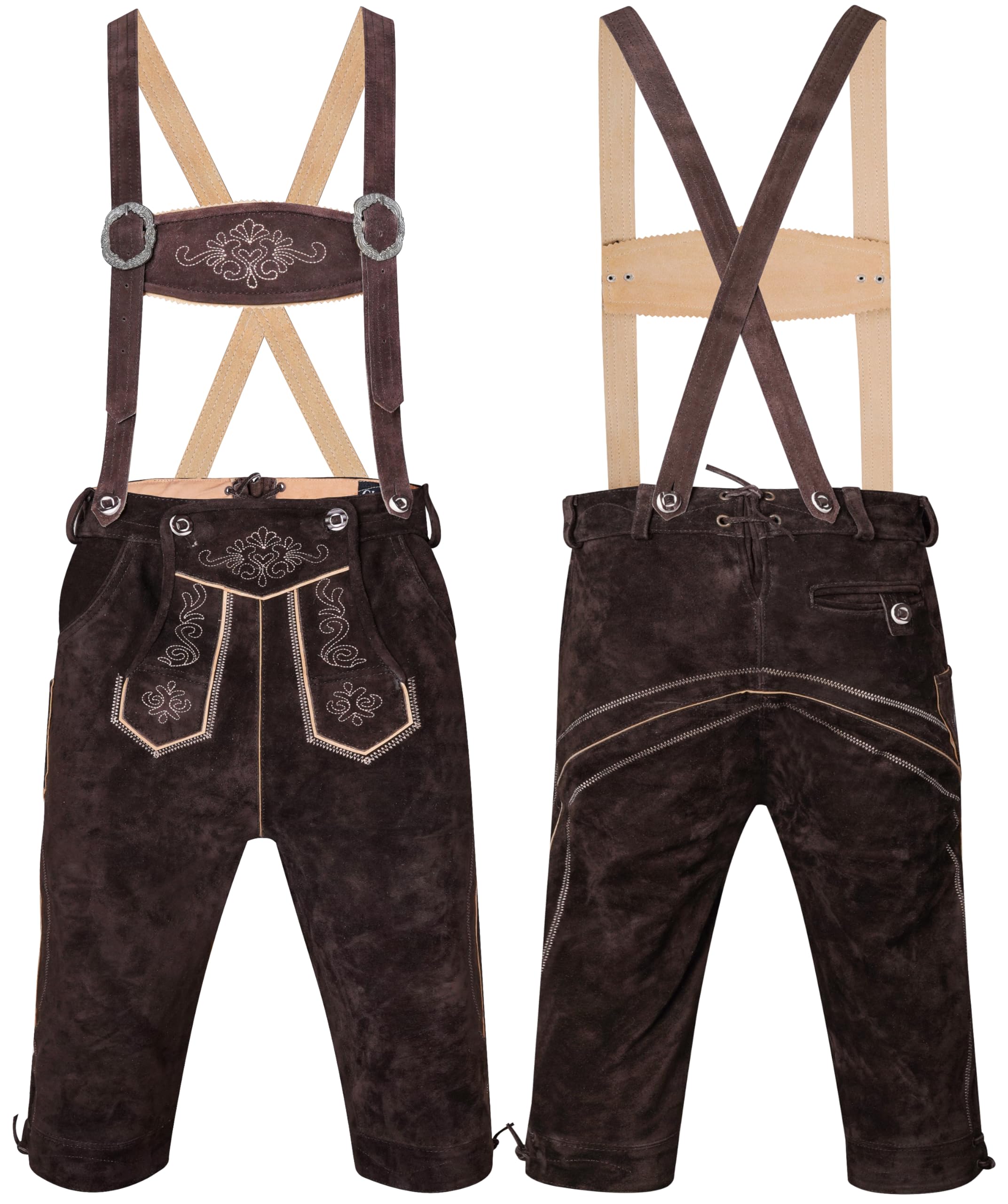 Tannhauser Lederhose voor mannen - Korte lederhosen â€ Gaudi Blauw