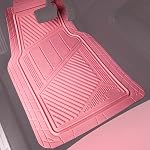 CAR PASS Heavy Duty Rubber Floor Mats 4-Piece Pink Car Mats Full Set - Universal Waterproof Floor Mats for Car SUV Truck, Durable All Weather Floor Mats Automotive,Car Mats for Women,Girly(All Pink)